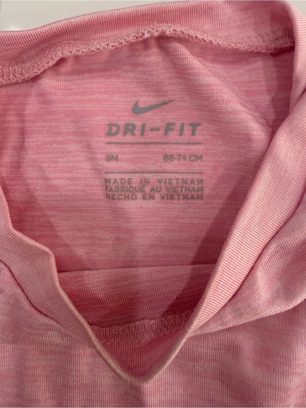 Nike Dri-FIT Baby Girls’ 9M Pink Long-Sleeve Top & Black Leggings Set